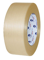 Tape, Filament, 1&quot; x 60 yds,
Medium Grade, Poly Backed,
Natural, RG3 131#, 36 rls/cs,
64 cs/plt