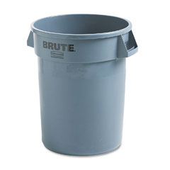 Waste Container, Gray,
22&quot;DX27.25&quot;H,
32 Gal, Brute, No Lid