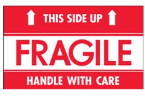 Label, 3X5&quot;, Fragile Handle W/Care &quot;This Side Up&quot; 500/Rl