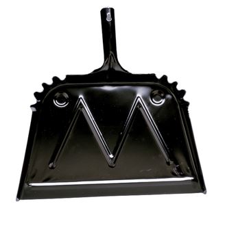 Dust Pan, 16&quot; Black, metal