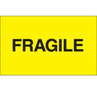 LABDL2422,Label,Fragile 3x5,Flourescent Yellow 500/rl