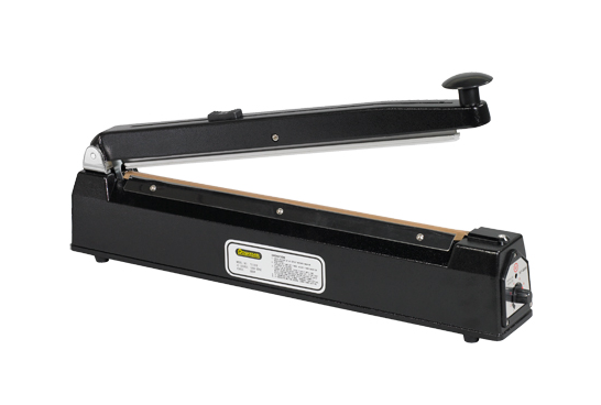 Impulse Sealer, Hand Operated,
16&quot; x 1/16&quot;, 12 mil Max
Thickness, Cutter
Included, Black