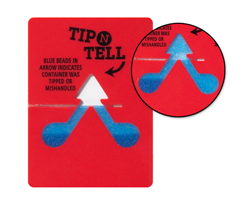 Indicator, Shipping, Tip-N-Tell, Red &amp; Blue, 100/cs