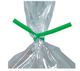 Twist Ties, Plastic, 4&quot; x 5/32&quot;, Green, 2000/cs