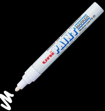 Paint Marker, White, Oil  Based, Dozen