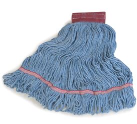 Mop,Wet, Hospital Pro M, Large Blue, Looped-End, 12