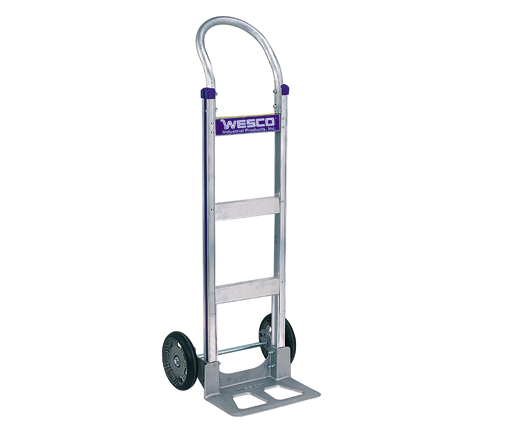 Hand Truck, 49&quot; x 18&quot;, Aluminum, Solid Rubber Wheels,