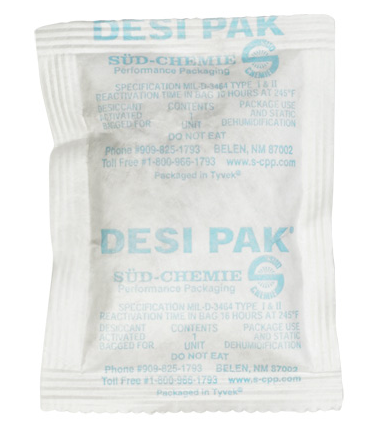 Desiccant Pouch, 3x4x1/4, unit size 1, 300/pail