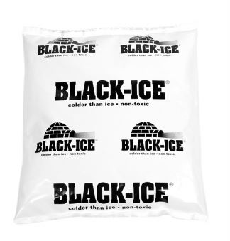 Ice pack, 12oz. Black Ice 6x6x1, 48/cs