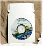 5 x 5&quot; #CD2PS CD Mailer with Window White Self-Seal