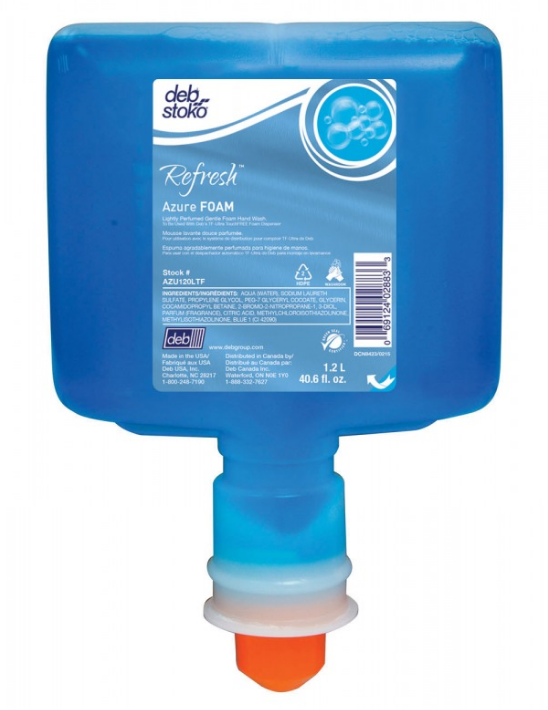 Soap, Foam, Refresh Azure,
1.2 Liter Cartridges, Stoko,
Fresh Scented, 3/cs