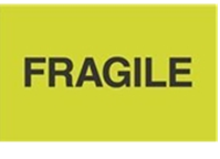 3 x 5&quot; Fragile &quot;Flourescent Green&quot; Label, 500/Roll