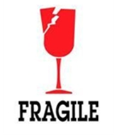 3 x 4&quot; Fragile (Broken Glass)
Label, 500/Roll