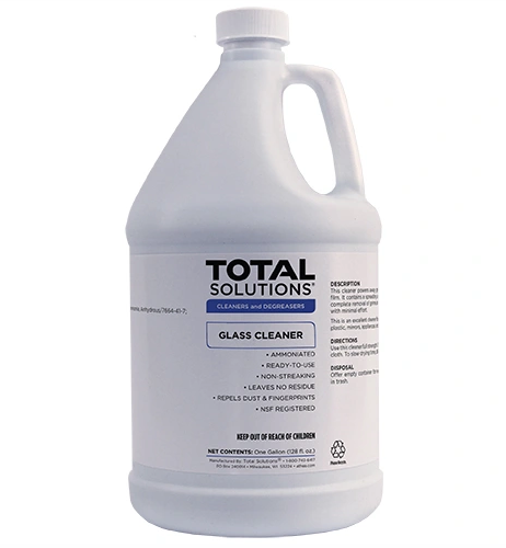 Cleaner, Glass,"Total  Solutions" 12 Quarts/Case,with 