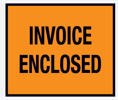 4-1/2&quot;X5-1/2&quot; Full face
&quot;INVOICE ENCLOSED&quot;
envelope,1000/cs