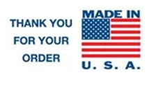 3 x 5&quot; Made In USA Thank You
for Your Order Label, 500/Roll