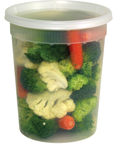 Container, Plastic, 32oz. Clear Deli