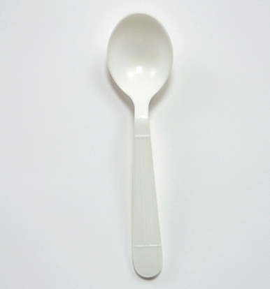 Spoon, Soup, Heavy-Duty, White, Empress, Polypro,