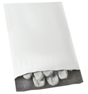 Poly mailer, white 7-1/2x10-1/2, 100/cs