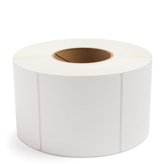 Label, 4&quot;x4&quot; white TT blank no perf, 3700/roll, 3/cs, 3&quot;