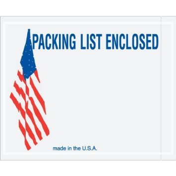 4-1/2x5-1/2 American Flag
Packing List, 1000/Case