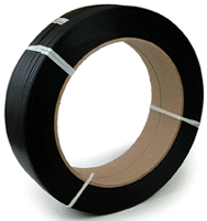 Polyprop. strap, 1/2&quot; x 7,200`
.027 500# 16 x 6 Black Hand
Grade Poly Strapping,Coil