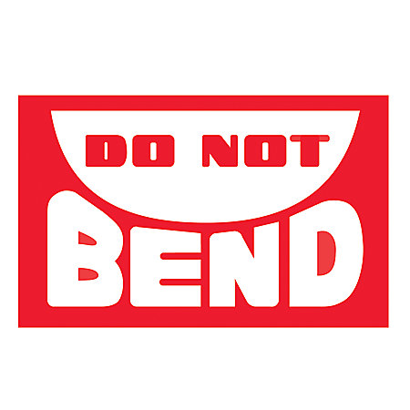 3 x 5&quot; Do Not Bend Label,
500/roll