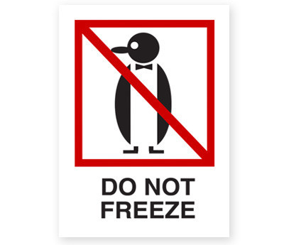 &quot;Do Not Freeze&quot; Label 3&quot;x4&quot;
White/Red/Black 500/rl