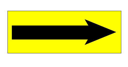 1-1/2&quot;X4&quot; Florescent Yellow
Arrow label, 500 per roll